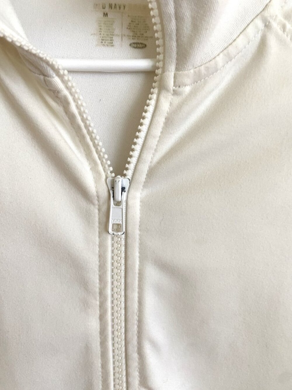 Old Navy Full Zip Stand Collar performance jacket white gold lotus embroidery - Picture 4 of 8